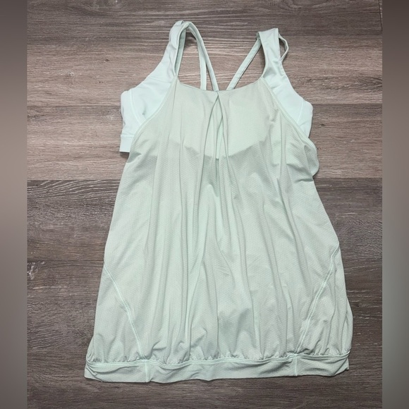 Lululemon Flow Y 2-1 tank  size 12 - Picture 8 of 9